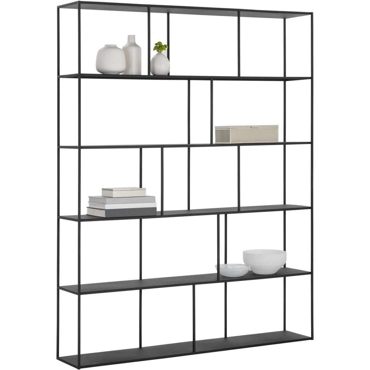 SUNPAN 105939 Eiffel Black Bookcase Extra Large